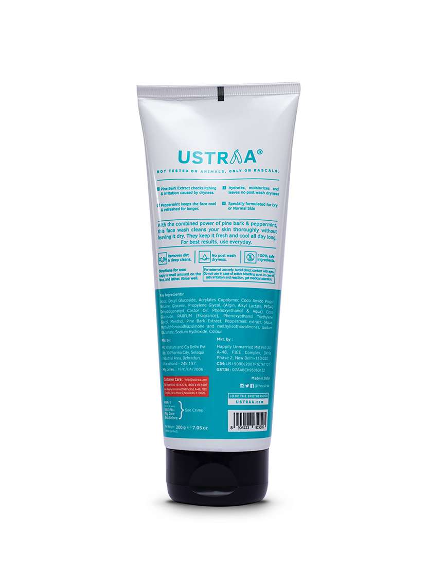 Ustraa Ayurvedic Beard Growth Oil  100ml & Face Wash Dry Skin   200ml