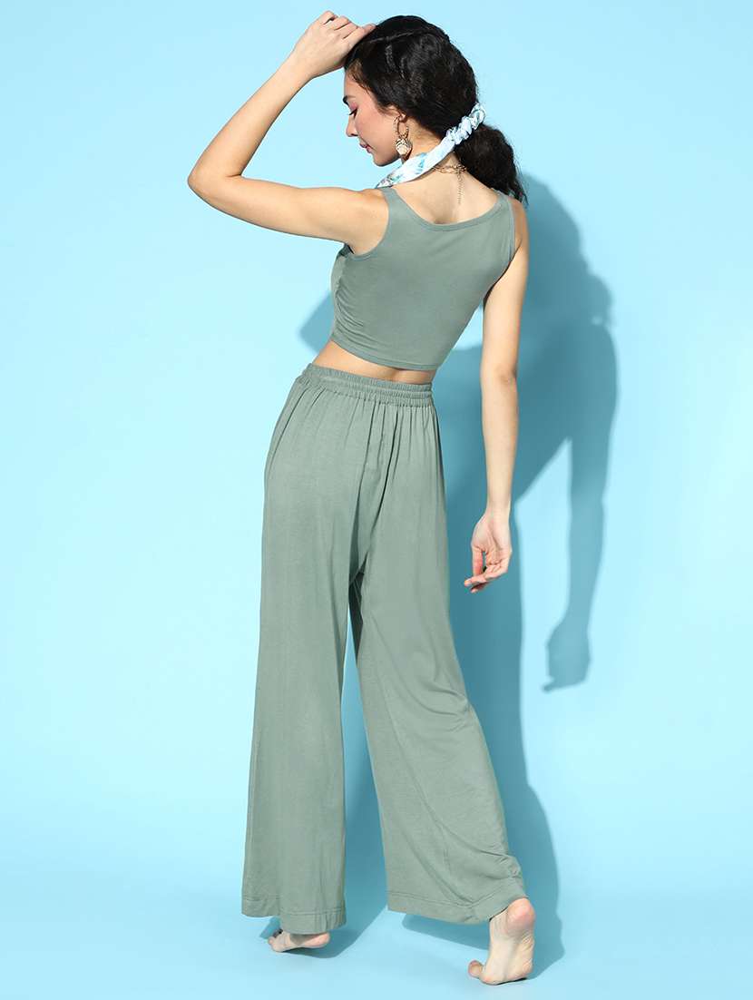 grey solid 3 piece bra co-ord nightsuit sets - 18317718 -  Standard Image - 2