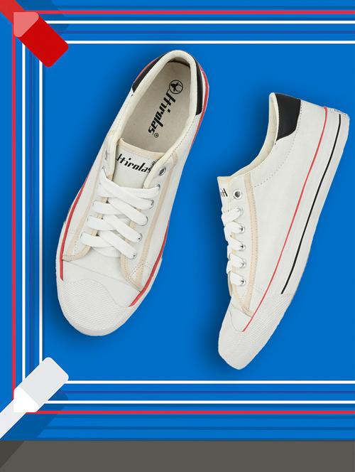 men white lace up sneaker - 18317825 -  Standard Image - 0