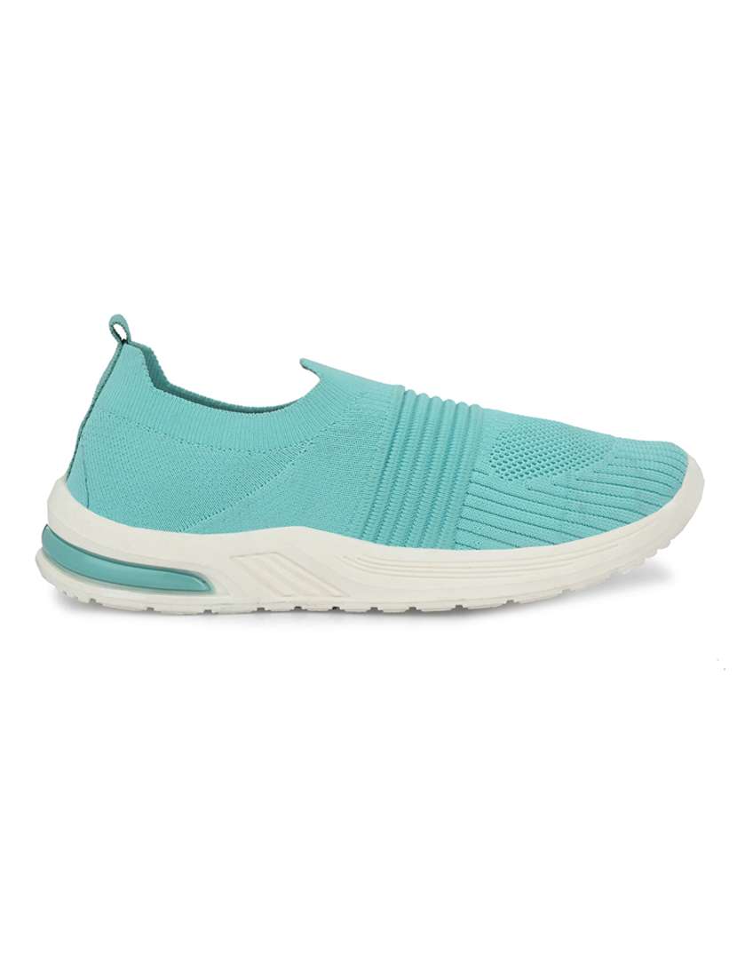 turquoise mesh slip on sports shoes - 18317846 -  Standard Image - 2