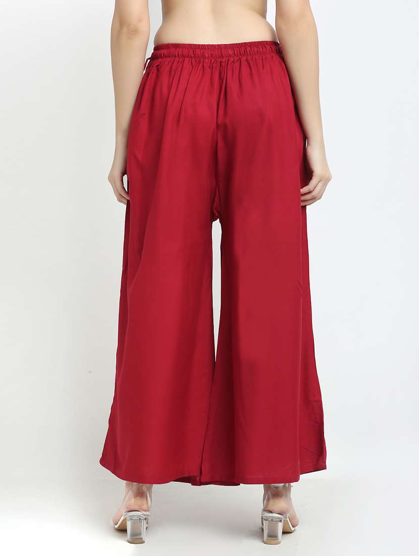 red rayon palazzos - 18318058 -  Standard Image - 2
