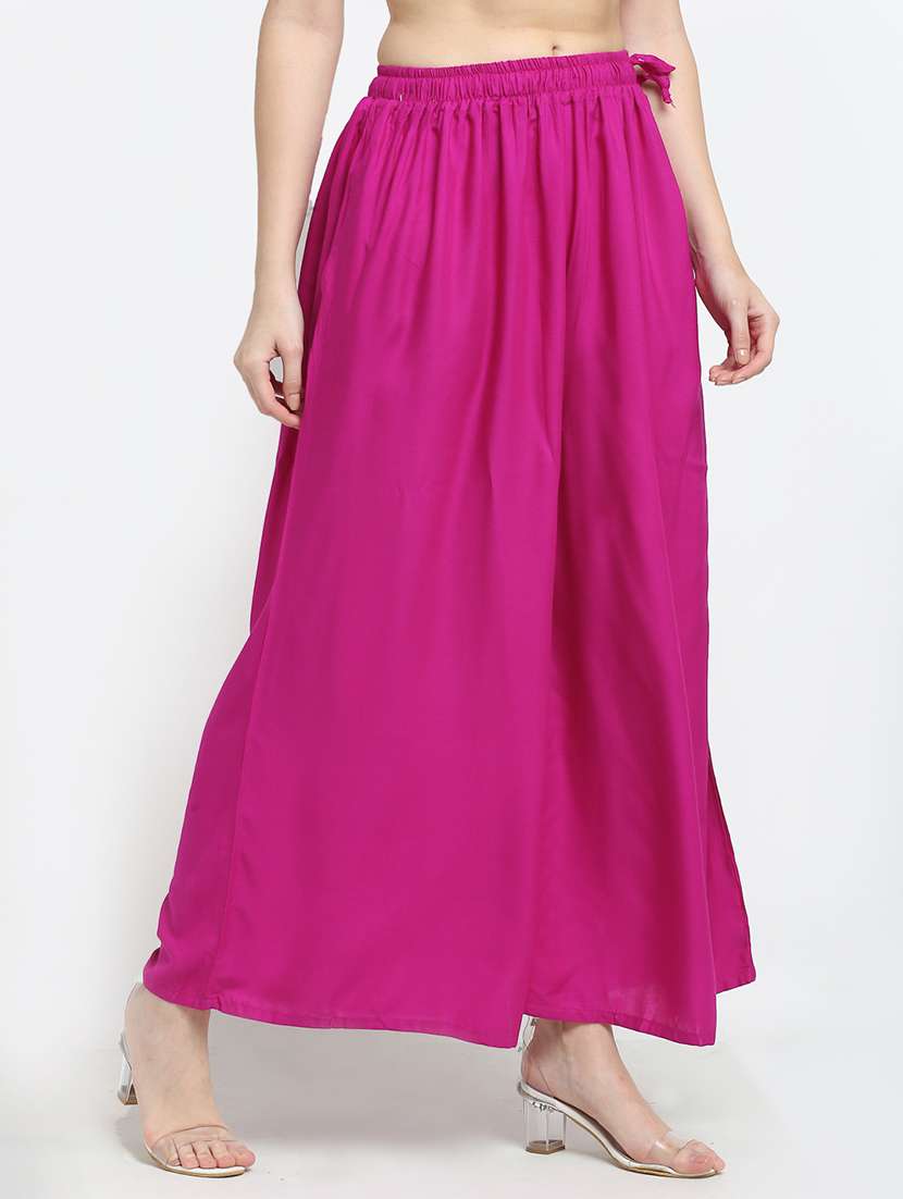 pink rayon palazzos - 18318065 -  Standard Image - 2