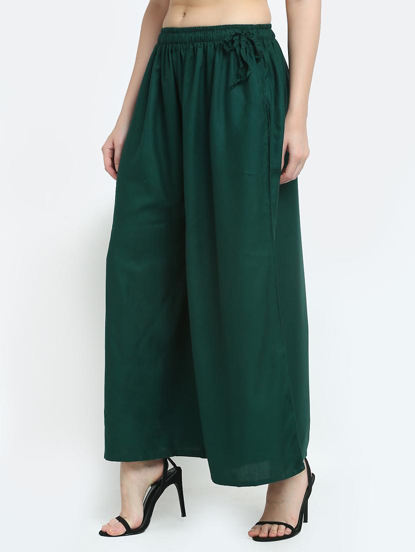 green rayon palazzos - 18318068 - Standard Image - 2