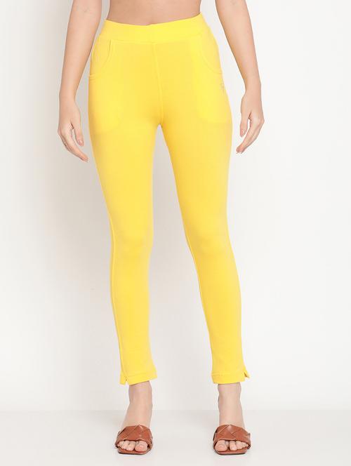 yellow solid legging - 18318942 -  Standard Image - 0