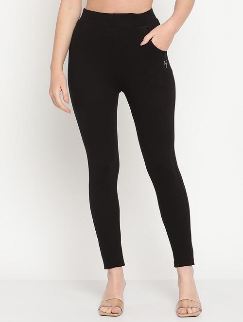 black cotton leggings - 18318946 -  Standard Image - 0