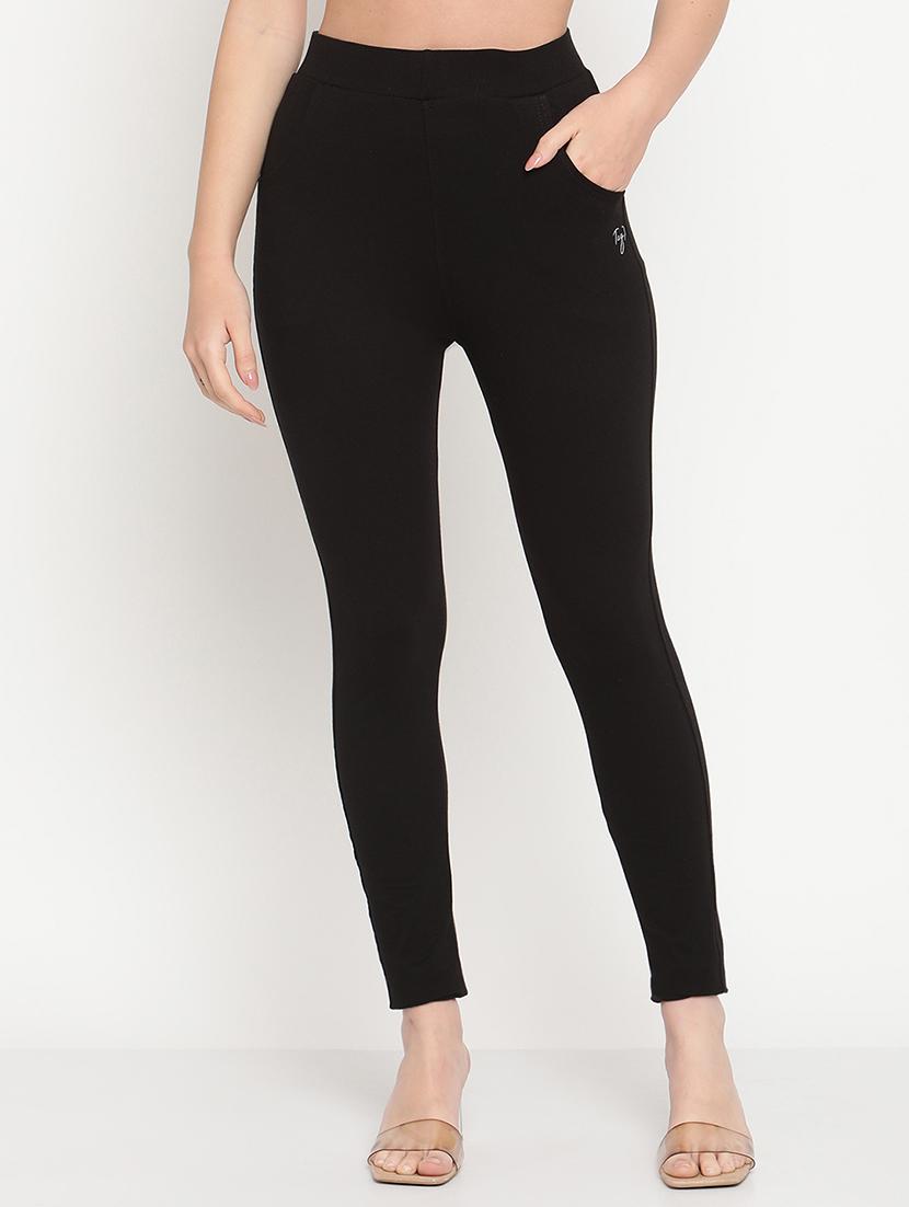 black cotton leggings - 18318946 -  Zoom Image - 0