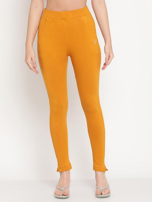 yellow cotton leggings - 18318951 - Standard Image - 0