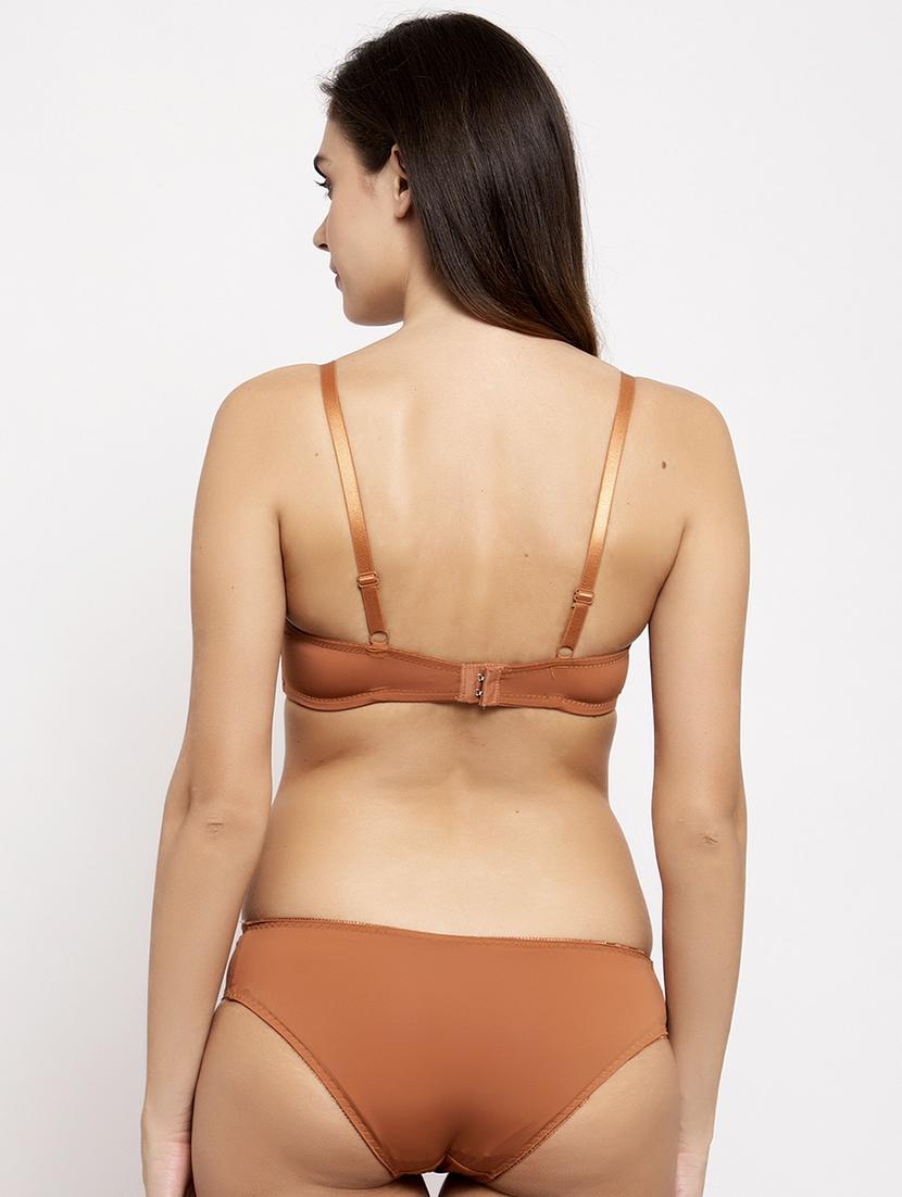 brown lace plunge bra - 18319325 - Standard Image - 2