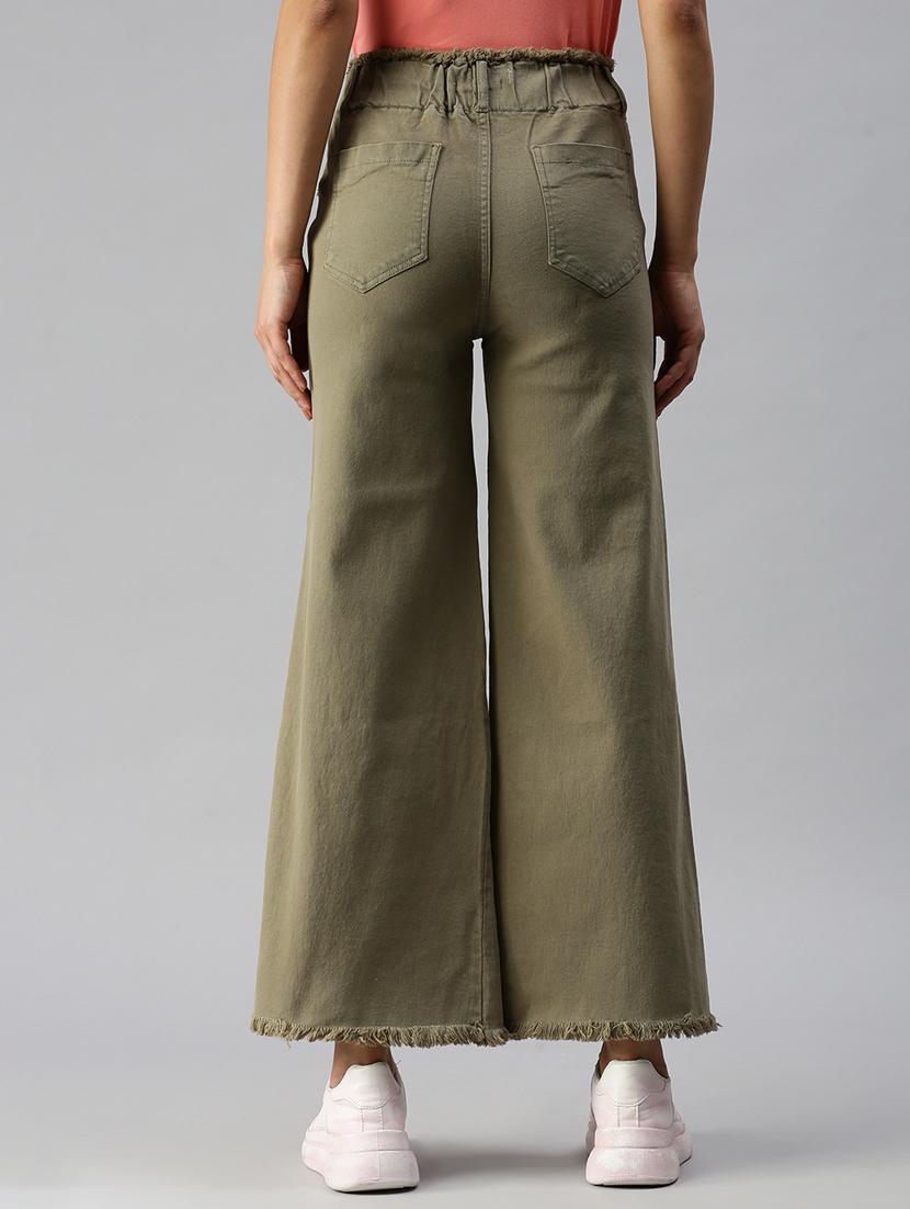 high rise solid wide leg jeans - 18319690 - Standard Image - 2