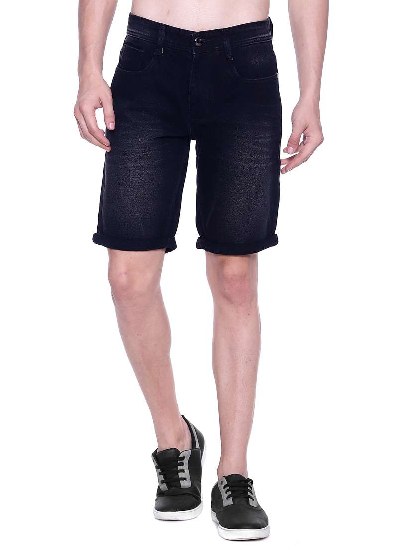 navy blue light washed short