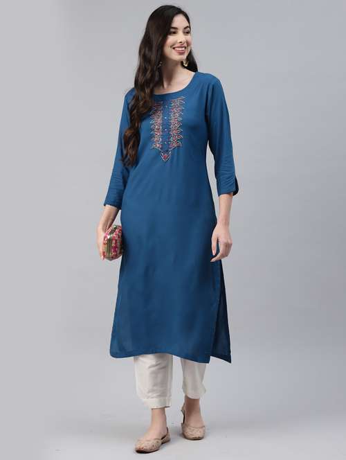 women's straight kurta - 18319757 - Standard Image - 0