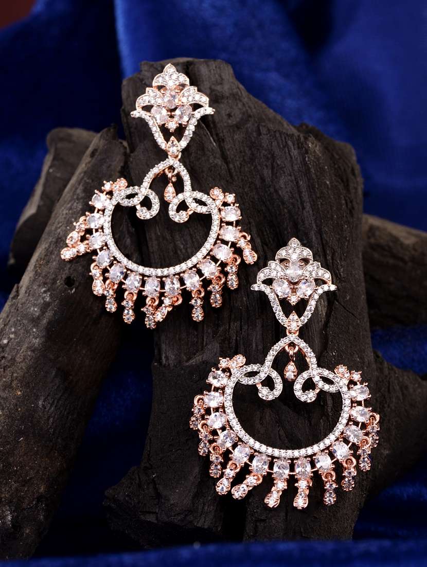 white brass chandballi earring