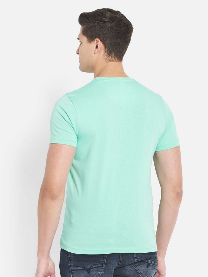 green chest-printed t-shirt - 18321298 -  Standard Image - 2