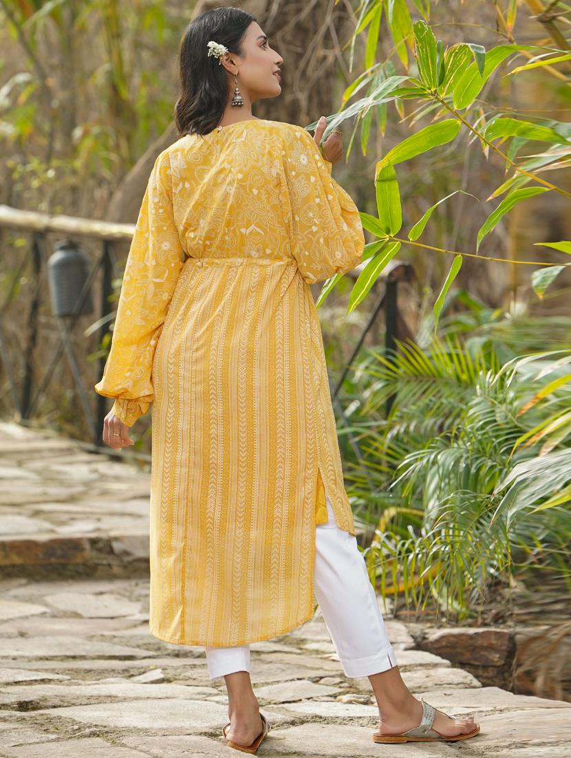 women's high-low kurta - 18321394 - Standard Image - 2