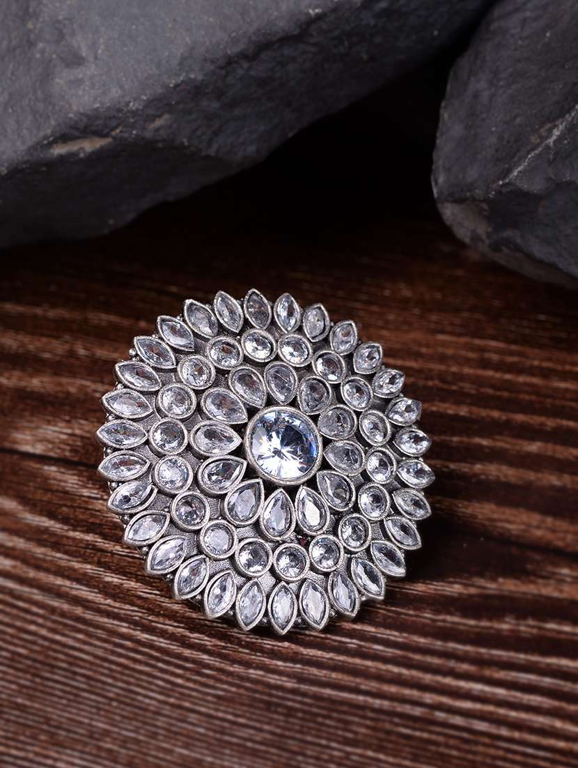 silver brass finger  ring