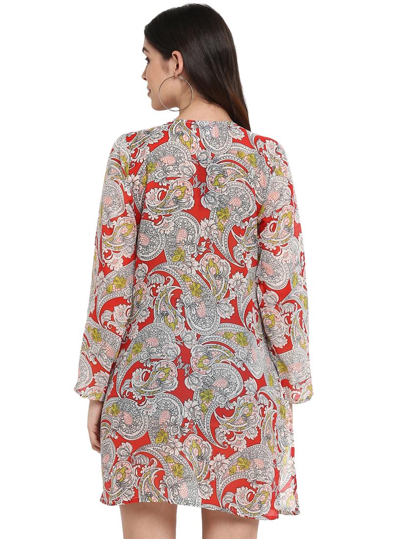 key hole neck printed tunic - 18322857 - Standard Image - 2