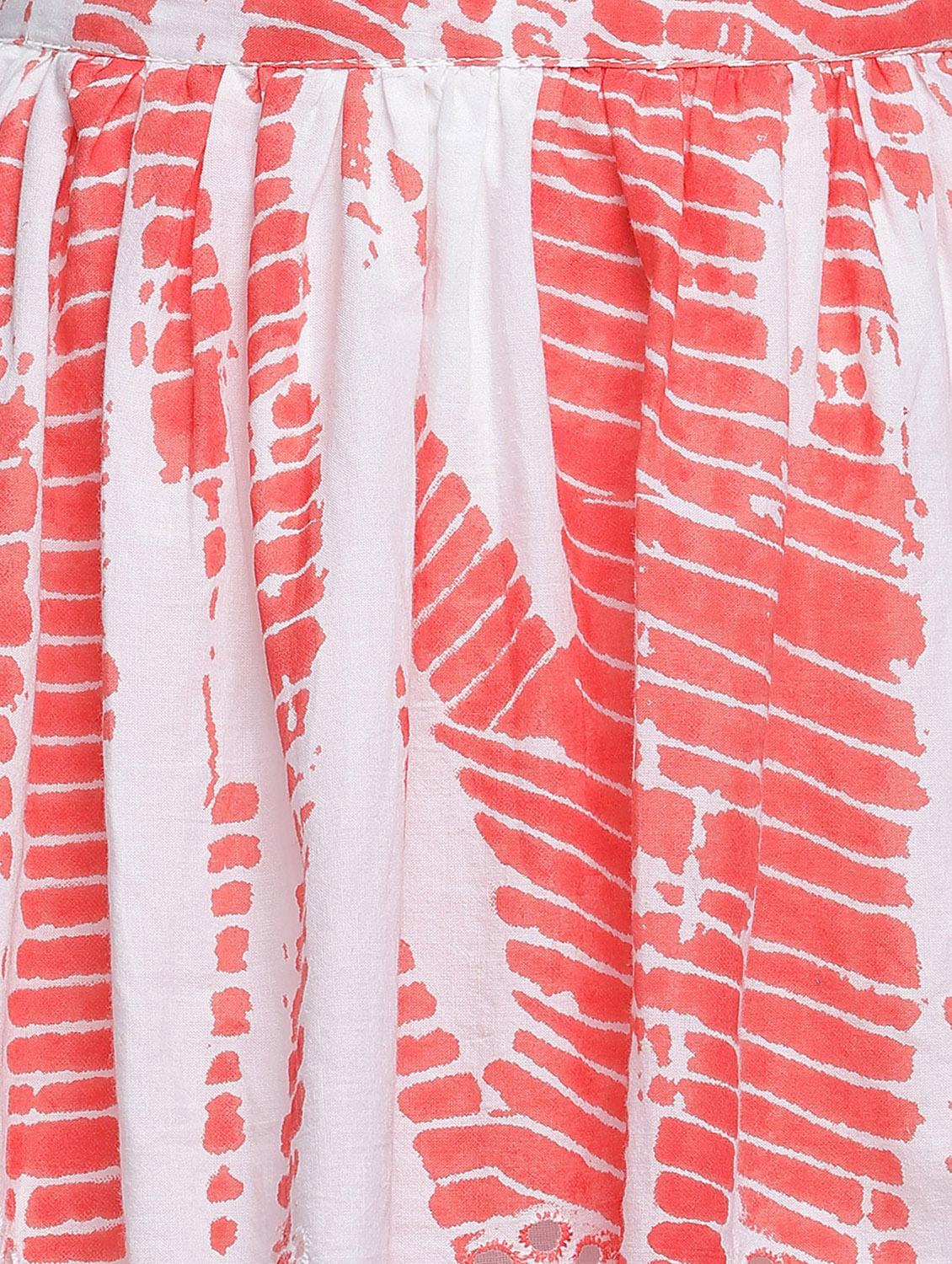 red printed a-line skirt - 18323702 - Standard Image - 2