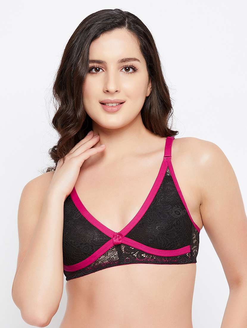 black lace regular bra