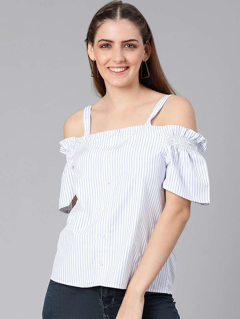 women's straight shoulder strap top
