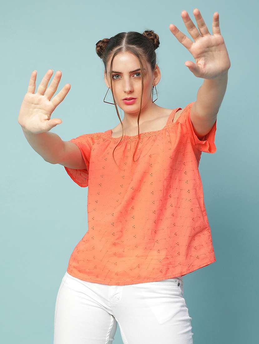 women's straight shoulder strap top