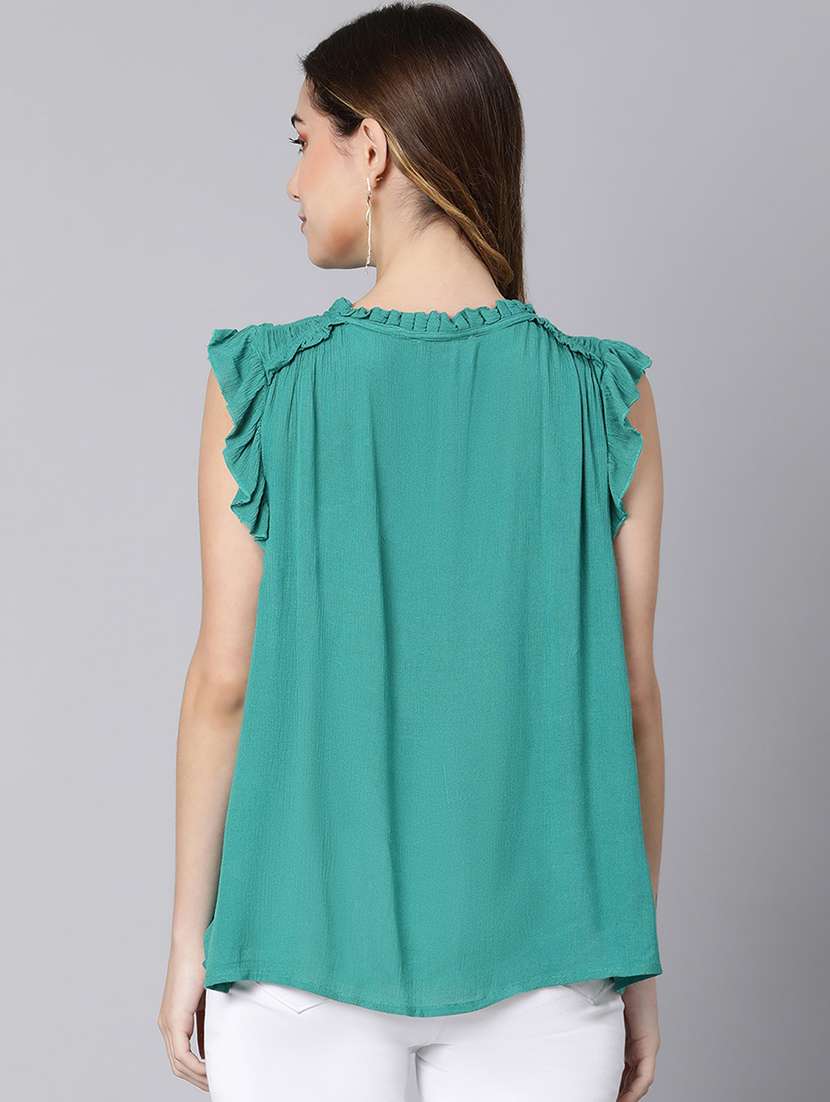 tie up neck solid top  - 18324597 -  Standard Image - 2