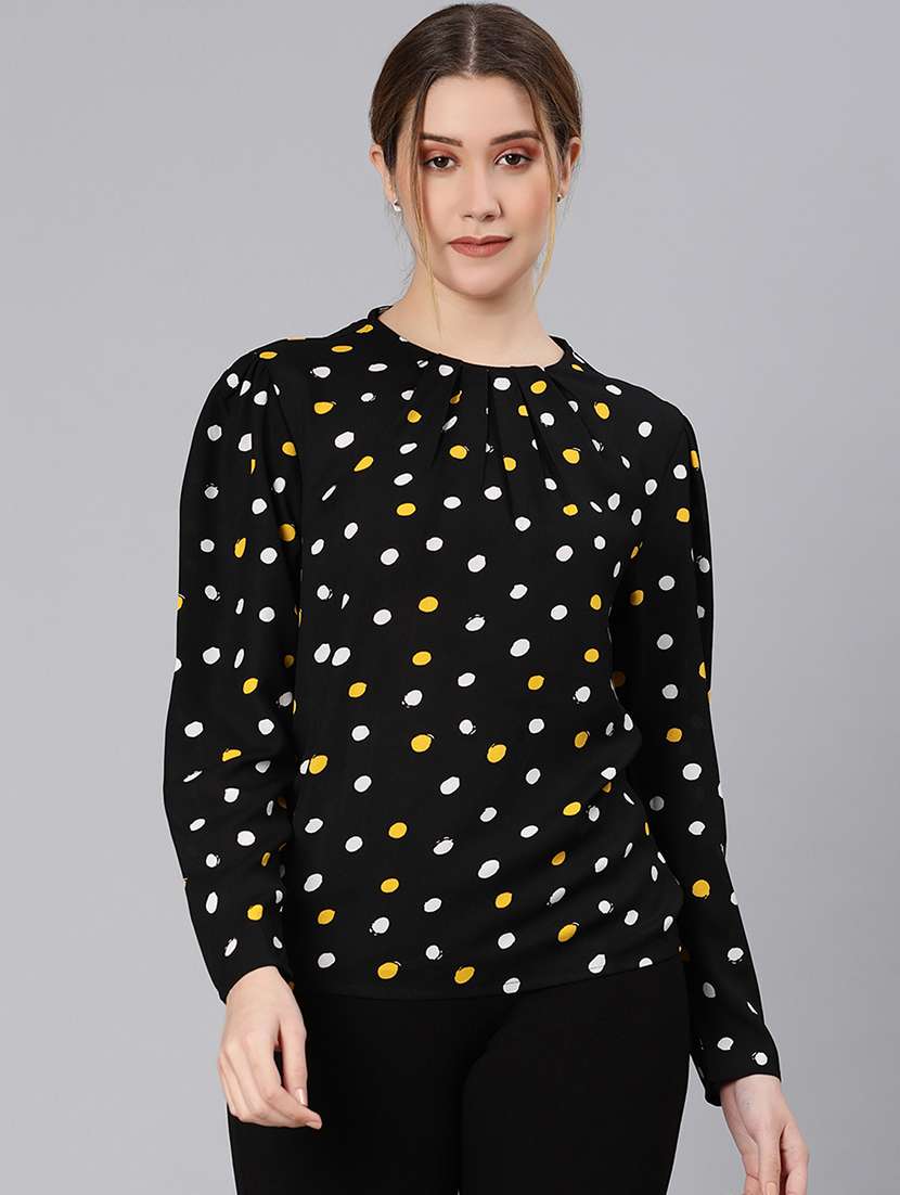 women's straight round neck top