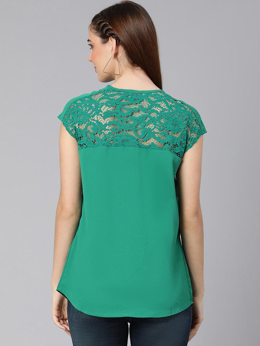 round neck solid top - 18324628 - Standard Image - 2