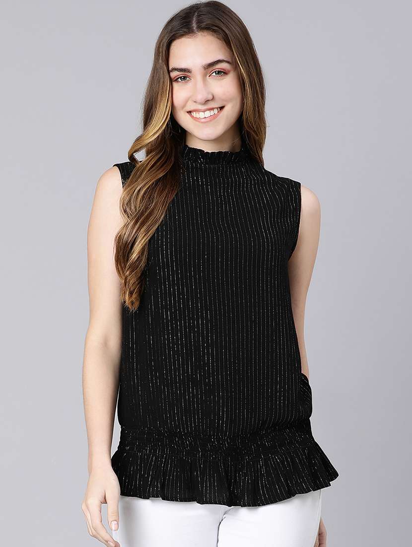 women's straight mock neck top