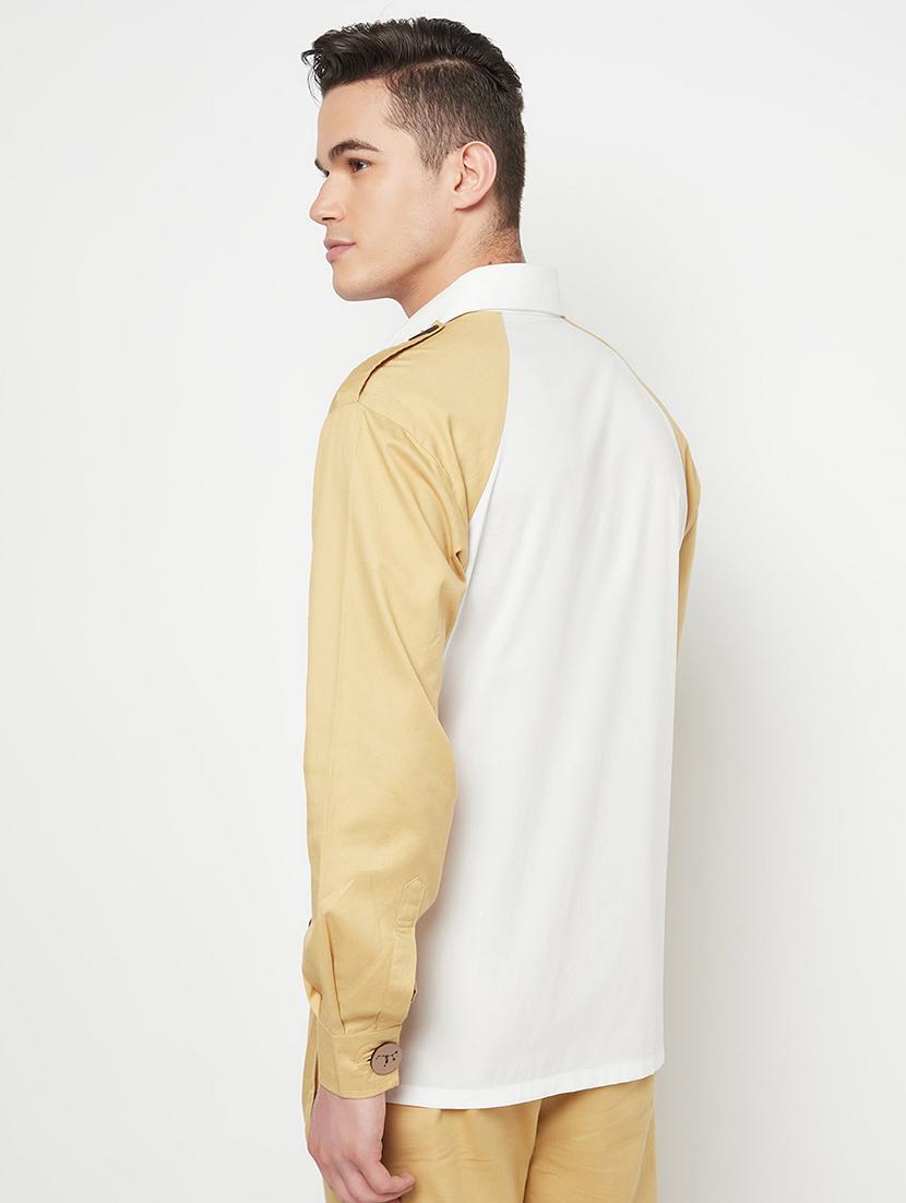 mens color block casual shirt - 18324665 - Standard Image - 2