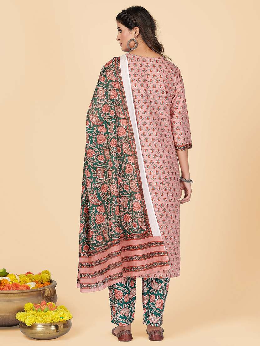 peach cotton suit  set - 18325322 -  Standard Image - 2