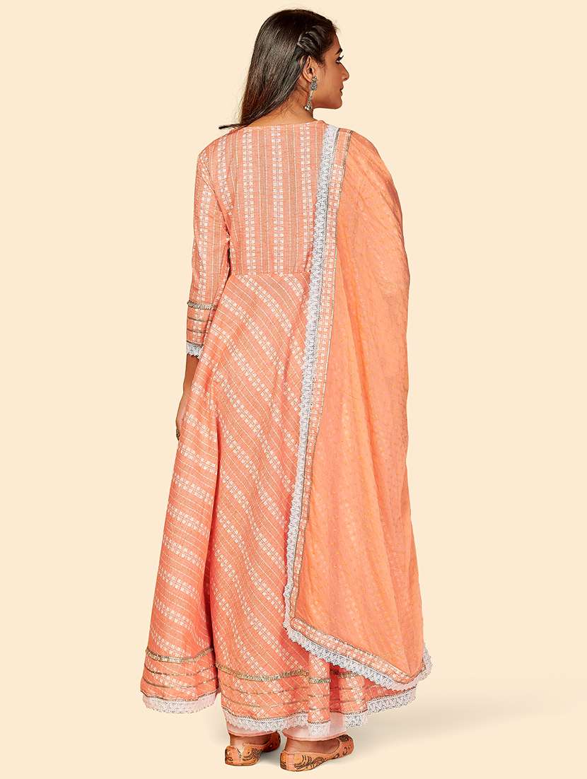 orange cotton blend suit  set - 18325366 -  Standard Image - 2