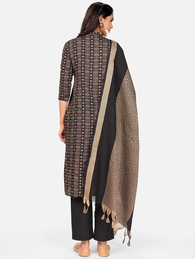 black cotton suit set - 18325432 - Standard Image - 2