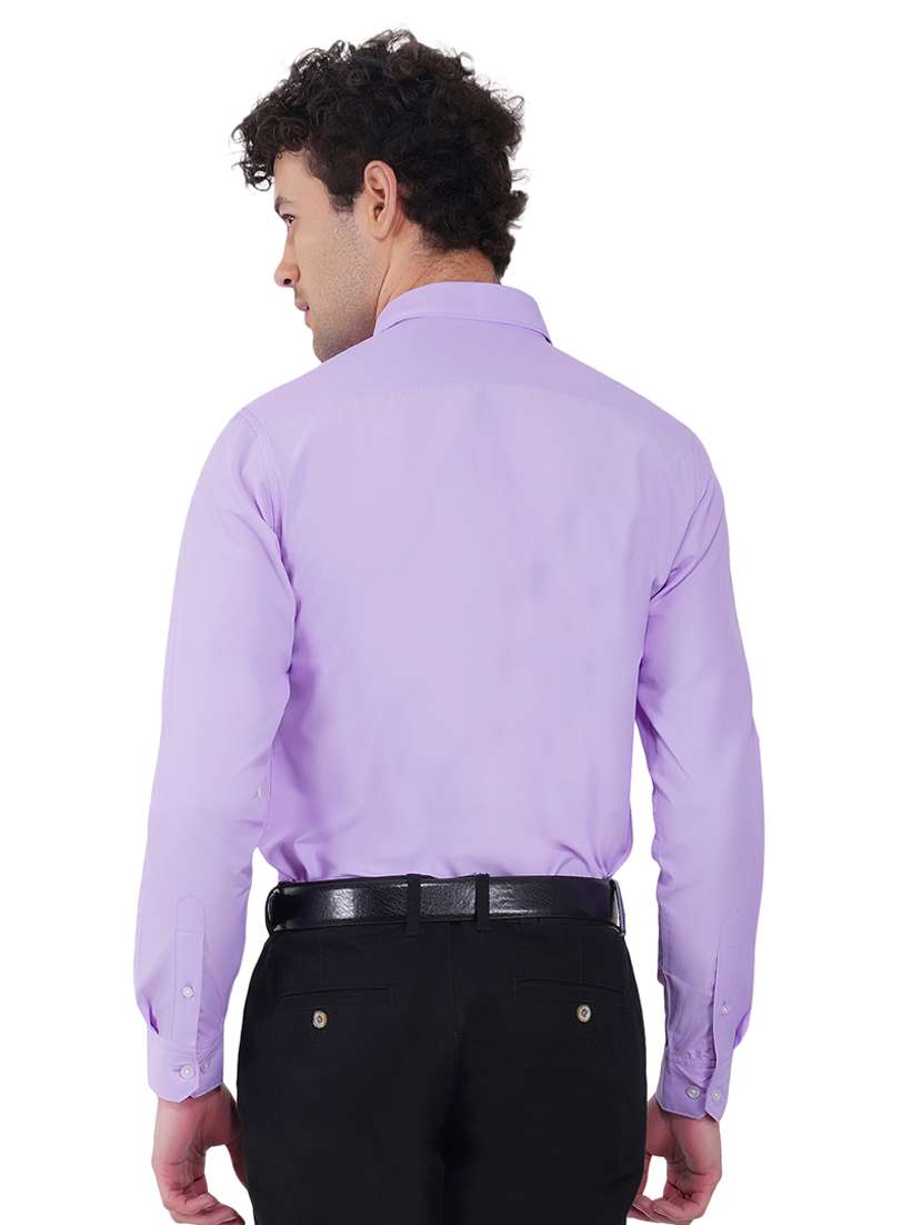 light blue slim fit solid shirt - 18325826 - Standard Image - 2