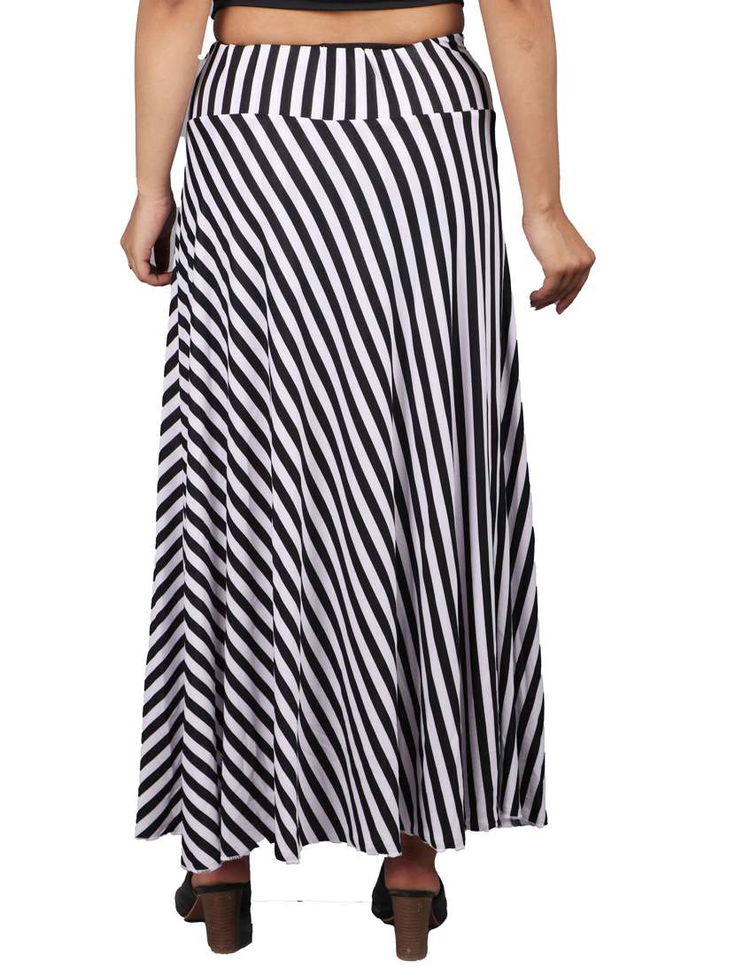 mid rise striped flared skirt - 18325918 -  Standard Image - 2