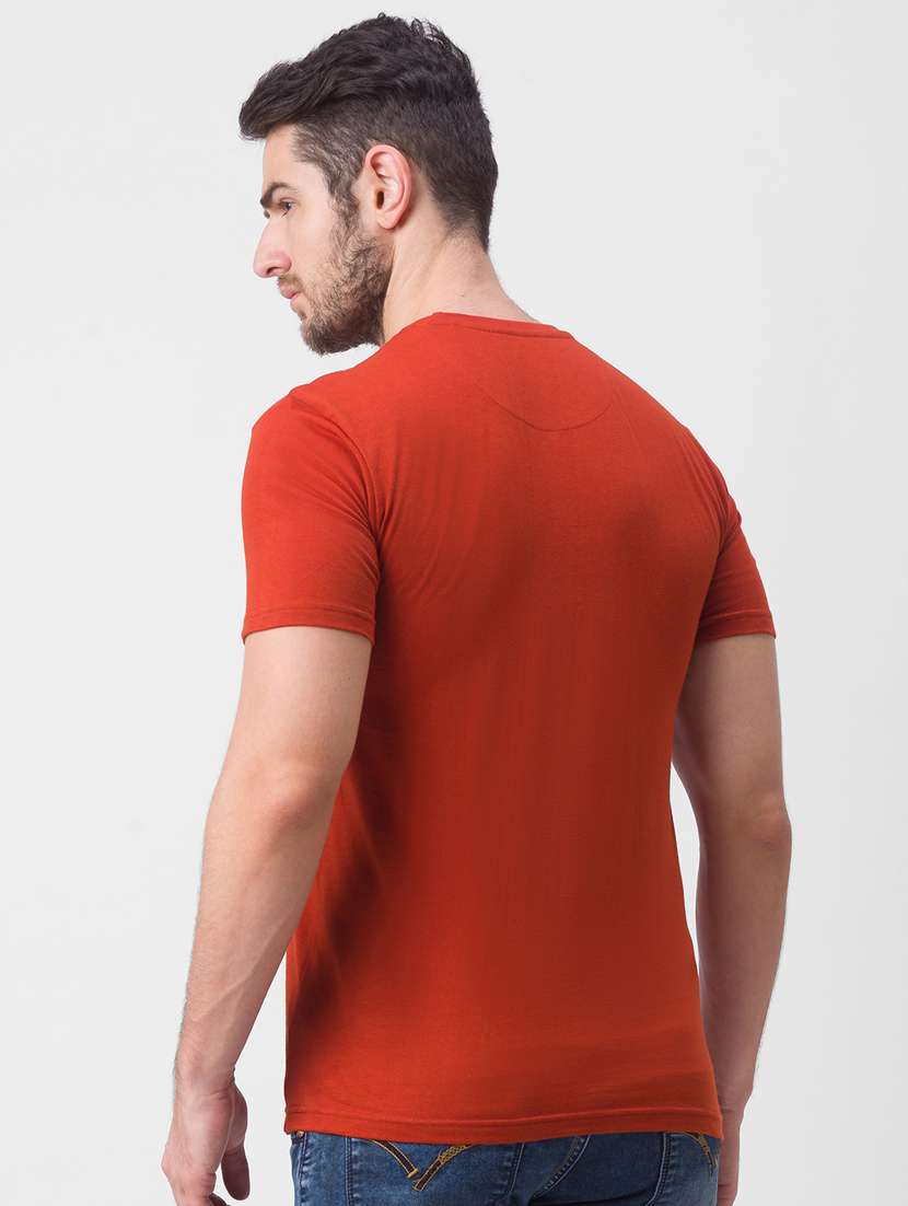 red chest print t-shirt - 18326077 - Standard Image - 2