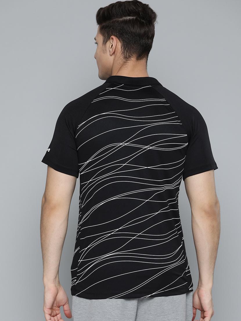 black printed polo t-shirt - 18326510 - Standard Image - 2