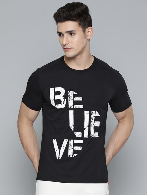 black chest-printed t-shirt - 18326514 -  Standard Image - 0
