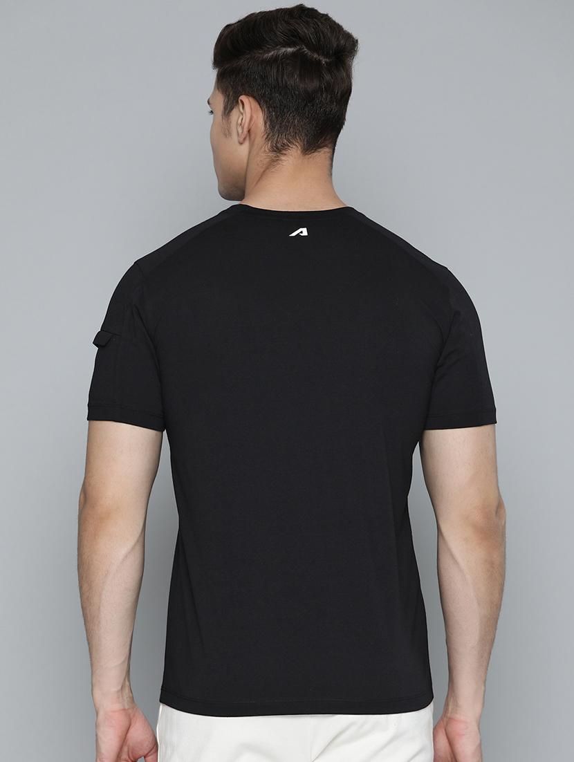 black chest-printed t-shirt - 18326514 - Standard Image - 2