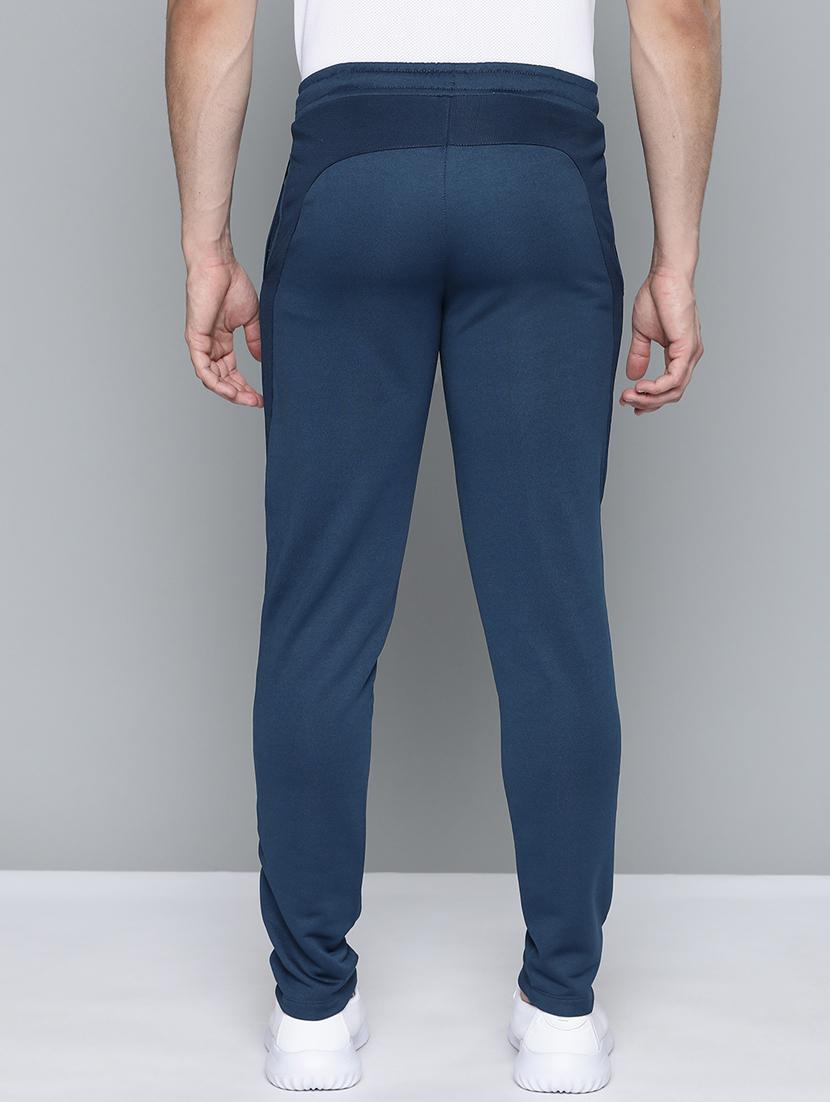 navy-blue solid full length track pant - 18326525 - Standard Image - 2