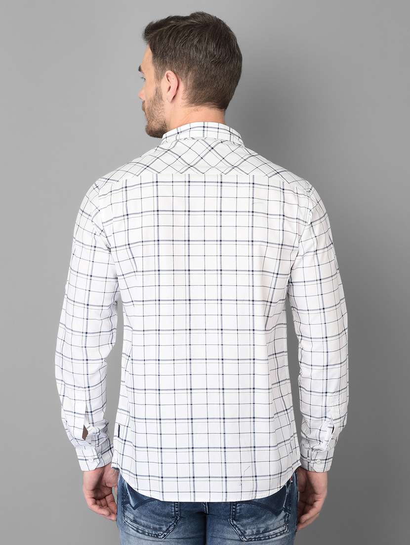 white checkered casual shirt - 18326650 -  Standard Image - 2