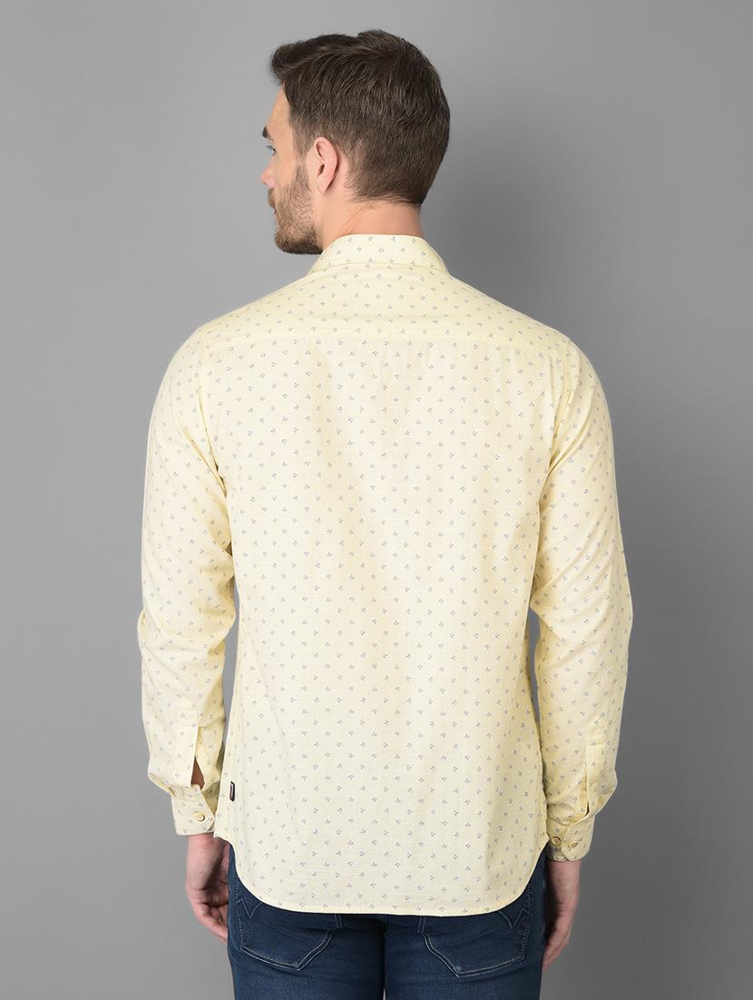 yellow printed casual shirt - 18326653 - Standard Image - 2