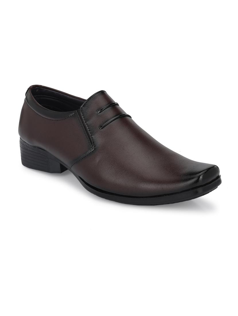 brown leatherette slip on ons - 18326740 -  Zoom Image - 0