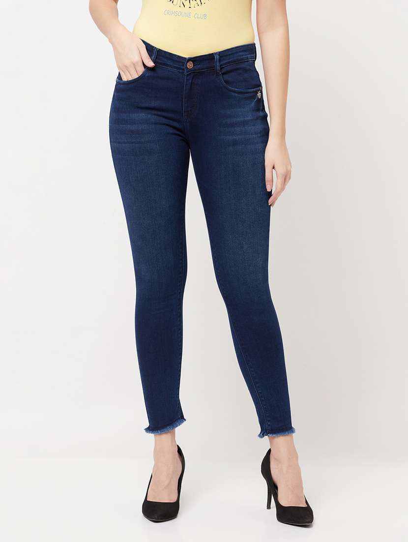 women's plain skinny fit jeans