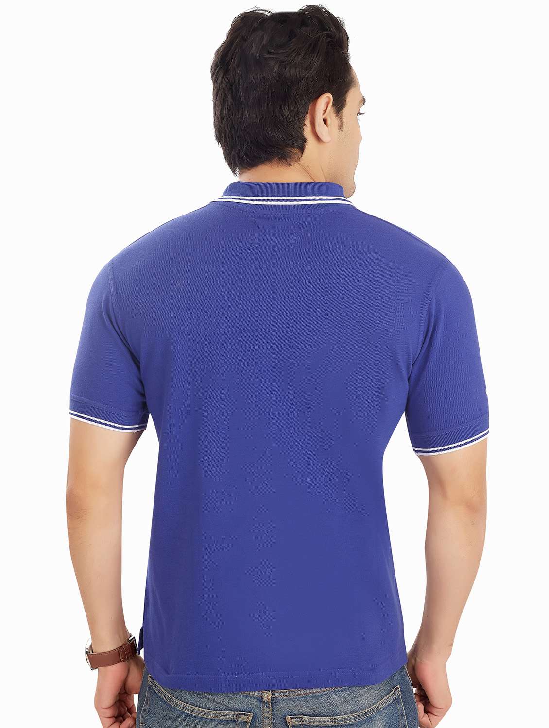 navy blue  polo solid t-shirt - 18328940 -  Standard Image - 2