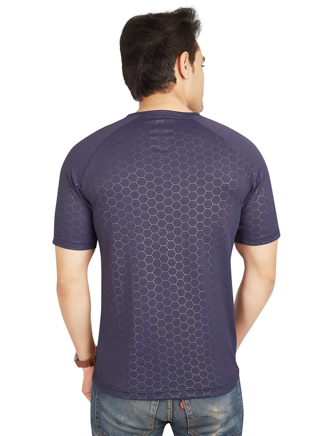 navy blue printed t-shirt - 18328973 - Standard Image - 2