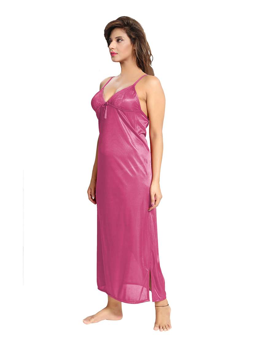 tie front lace detail nighty  - 18329010 -  Standard Image - 2