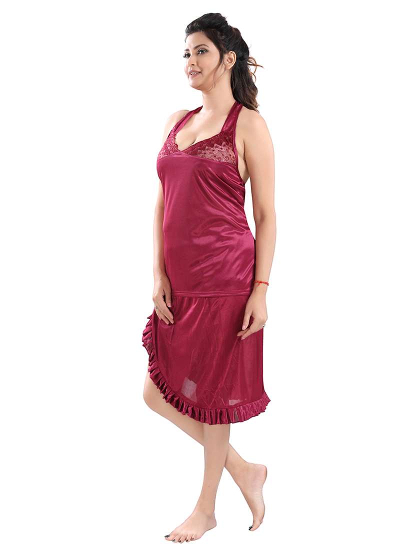 pink solid sleepwear robe set - 18329062 -  Standard Image - 2