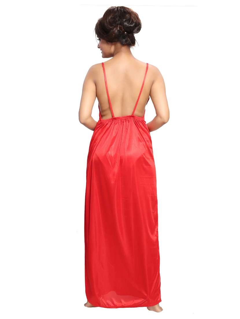 tie front floral combo nightwear set  - 18329114 -  Standard Image - 2