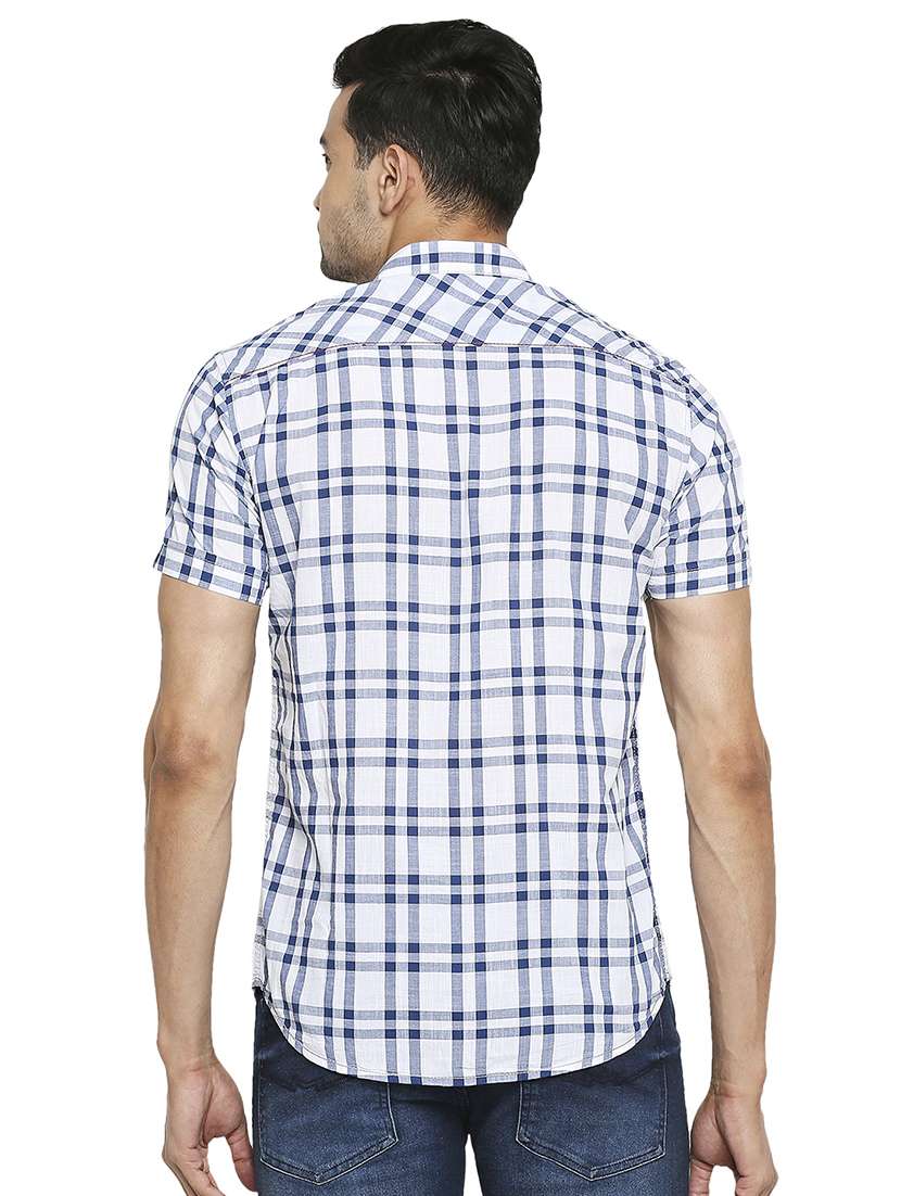 white checked casual shirt - 18329413 - Standard Image - 2