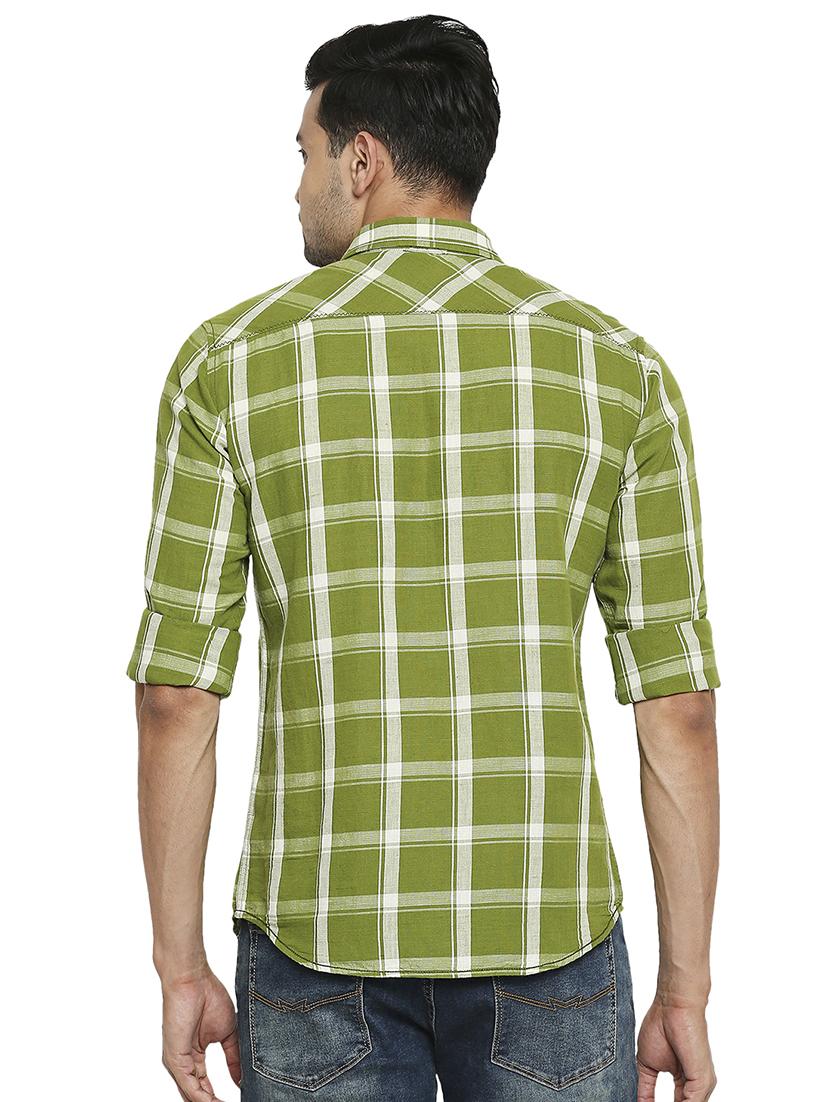 green checked casual shirt - 18329416 - Standard Image - 2